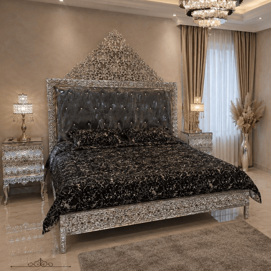 سرویس کامل تختخواب طرح برنز مبلمان فرنا مدل 1145679