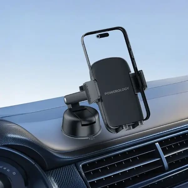 هولدر و پایه نگهدارنده گوشی خودرو پاورولوژی مدل Powerology Raven Auto-Clamping PWRLX08 — تصویر ۶