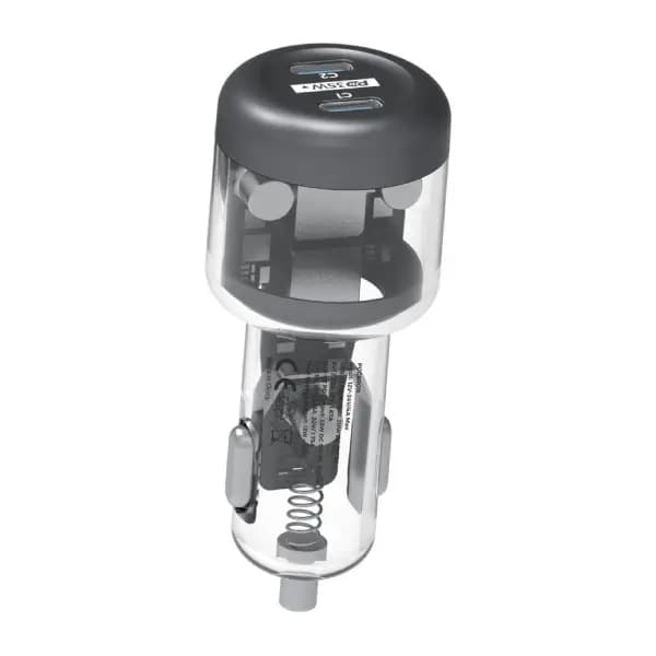 شارژر فندکی خودرو 35 وات پاورولوژی مدل Powerology Crystalline Series Car Charger PD 35W PCCSR011 — تصویر ۲