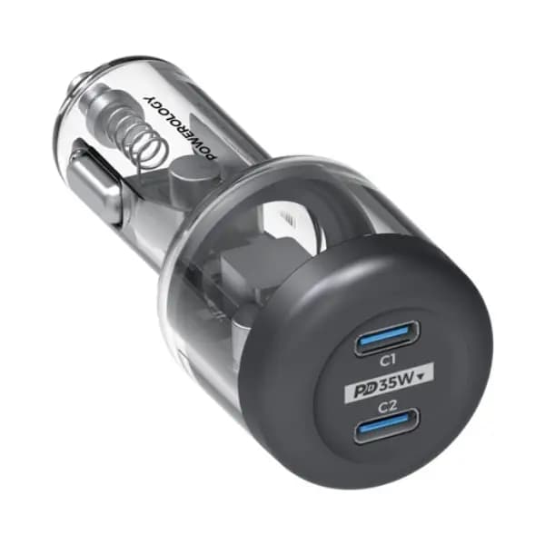 شارژر فندکی خودرو 35 وات پاورولوژی مدل Powerology Crystalline Series Car Charger PD 35W PCCSR011