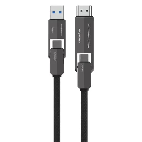 کابل شارژ و انتقال داده ۴ در ۱ پاورولوژی مدل Powerology Vion 4-In-1 PCAB034