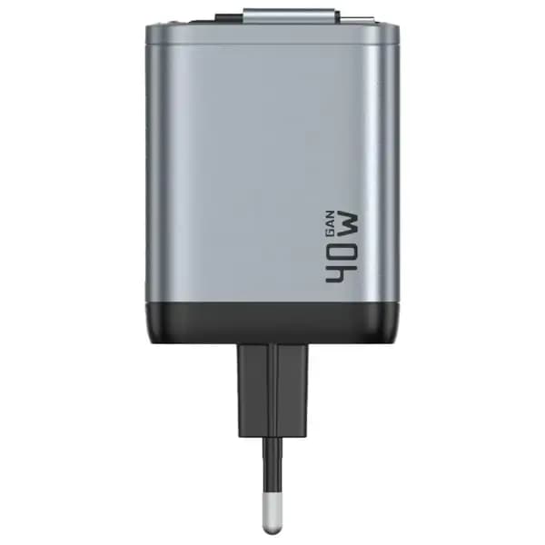 شارژر دیواری 40 وات گرین لاین مدل Green Lion GaN Premium EU Plug — تصویر ۲