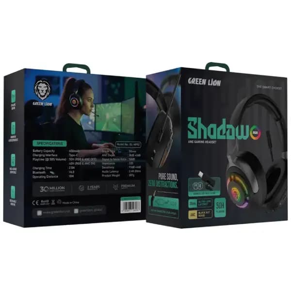 هدست گیمینگ گرین لاین مدل Green Lion Shadow ANC — تصویر ۶