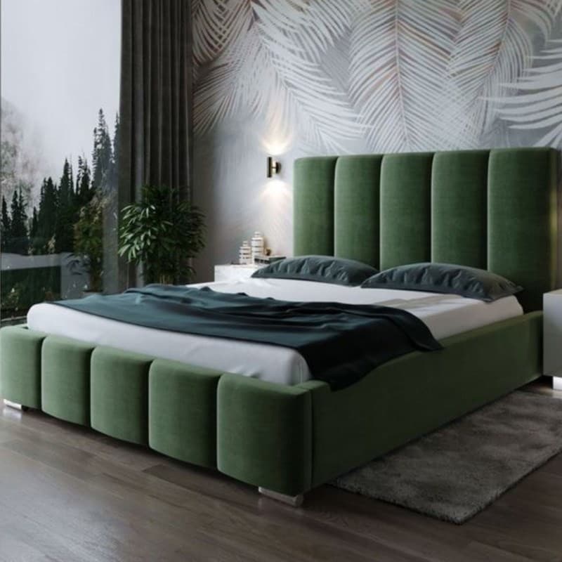تختخواب چوب دو نفره شاهان دکور مدل کاترین 160 سایز 160 200 سانتیمتر مبلمان فرنا مدل 1145585