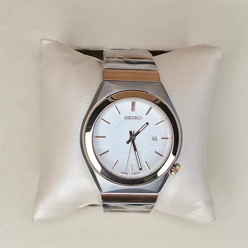 ساعت مچی اورجینال زنانه سیکو جنرال ژاپن نقره ای رزگلد سفید مدل 1111G