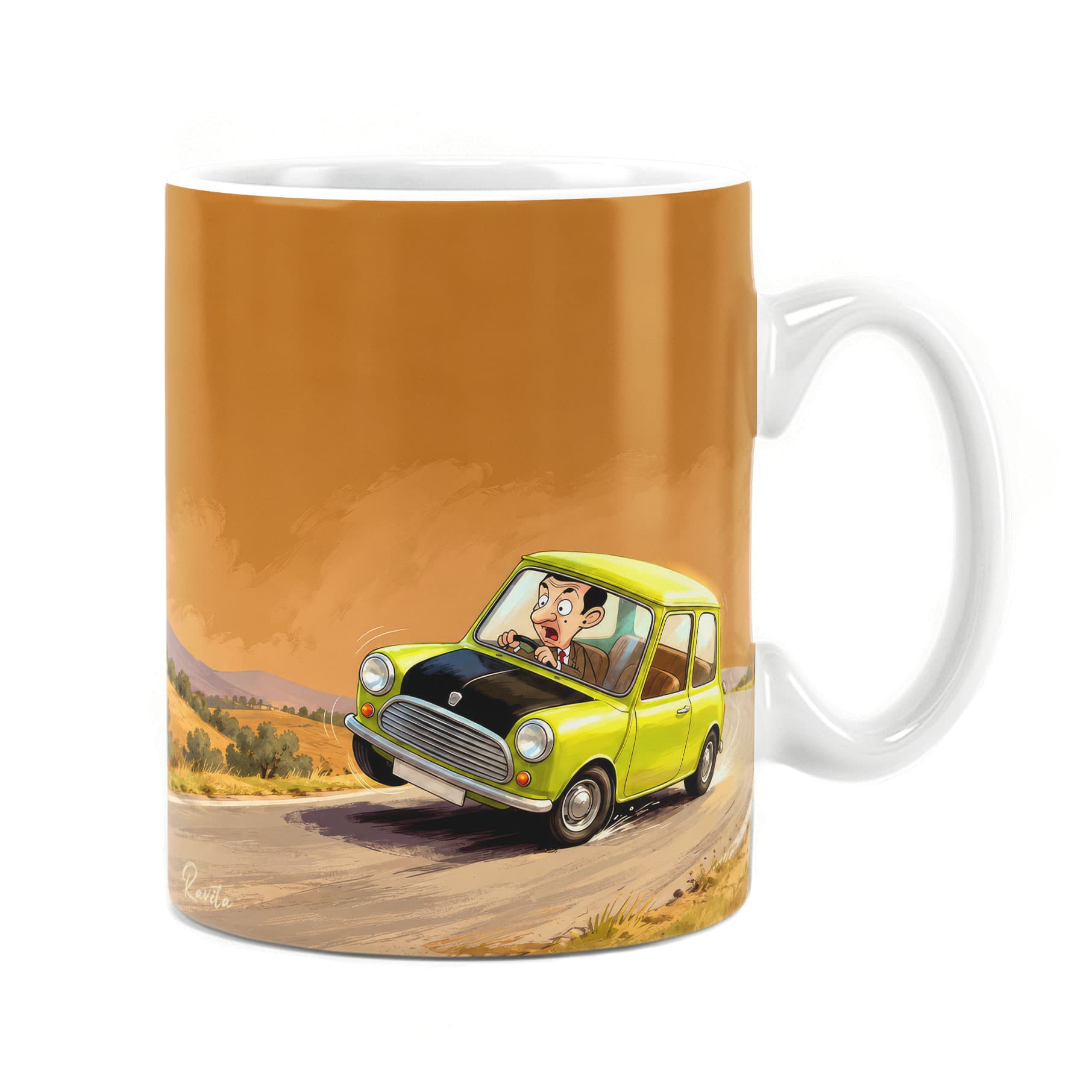 ماگ حرارتی راویتا طرح مستر بین و مینی کوپر- Mr Bean & Mini Cooper کد 3943 — تصویر ۴
