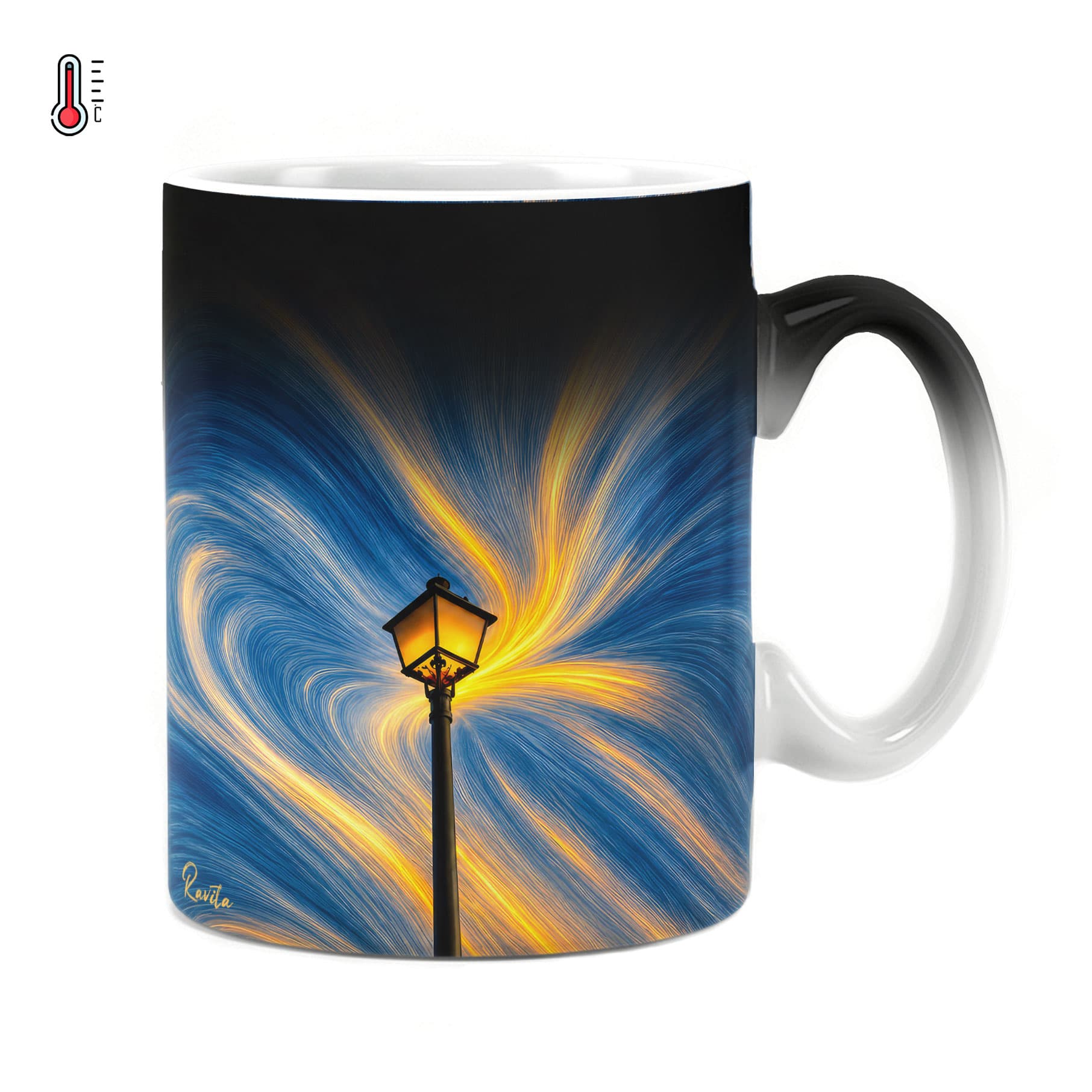 ماگ حرارتی راویتا طرح چراغ شب پرستاره ونگوک – Van Gogh Starry Night Lamp کد 3942