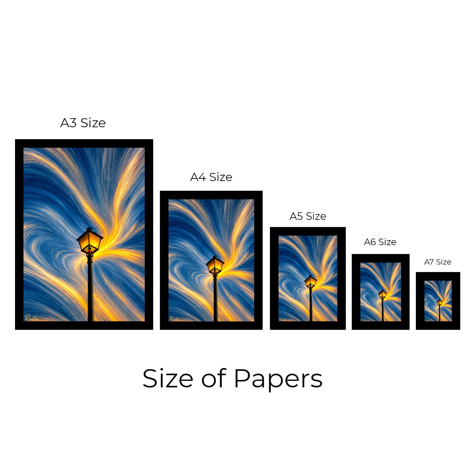 تابلو تکی راویتا طرح چراغ شب پرستاره ونگوک – Van Gogh Starry Night Lamp کد 3942 — تصویر ۳