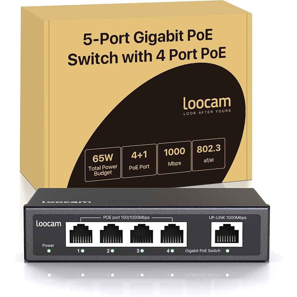 سوئیچ 5 پورت شبکه Loocam مدل SPG1004