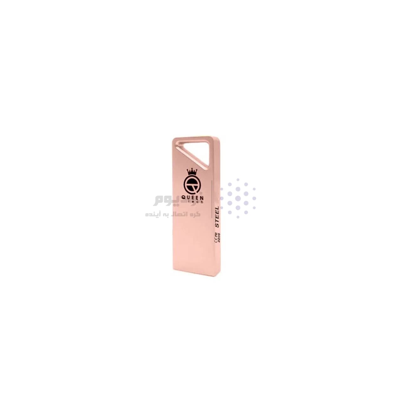 Queen STEEL USB2.0 Flash Memory – 64GB (گارانتی مادام العمر شرکت آی تین) رزگلد — تصویر ۲