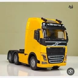 ماکت فلزی کله کامیون تریلی ولوو موزیکال چراغدار عقبکش اسباب بازی ماشین فلزی — تصویر ۵