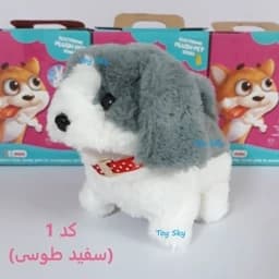 اسباب بازی – عروسک پولیشی سگ در 4 طرح و رنگ جذاب – جعبه دار، باتری خور، موزیکال و متحرک – محصول خارجی با کیفیت بالا — تصویر ۴