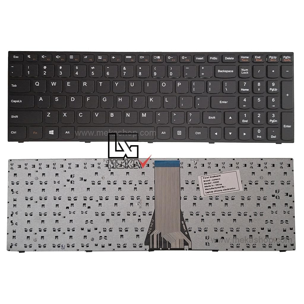کیبورد لپ تاپ لنوو Lenovo IdeaPad 300/IP300 فریم مشکی