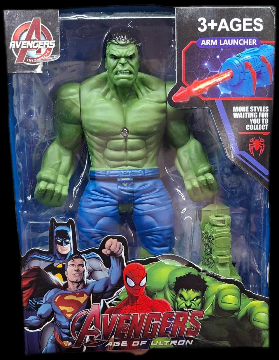 اکشن فیگور هالک Hulk تیر پرتاب‌کن چراغ‌دار کد 15-3099 — تصویر ۲