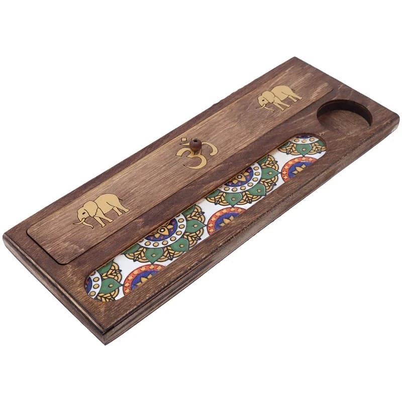 جا عودی و جا شمعی چوبی طرح کتابی