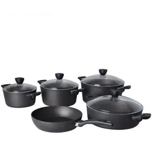 سرویس 9 پارچه مشکی مدل پریستون کد 0311-6501109 برند ریوالد (RIWALD)