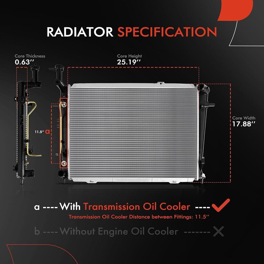 رادیاتور آب اصلی هیوندای توسان 2700cc با کدفنی 253102E850