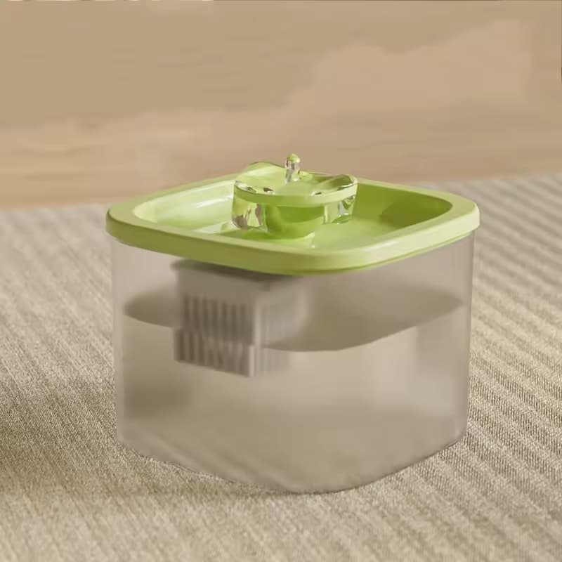 آبخوری اتوماتیک گربه با فیلتر تصفیه آب اسکارلت مربعی – ظرفیت 1.2 لیتری — تصویر ۳
