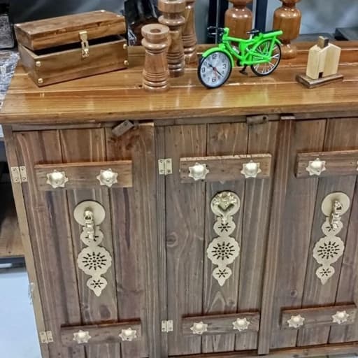 جاکفشی چوبی سه درب سنتی مبلمان اورلین مدل 974776
