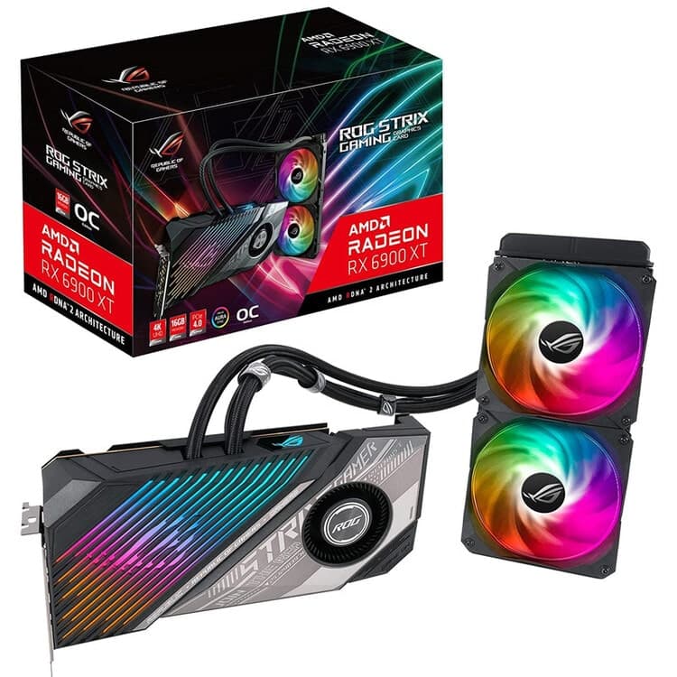 کارت گرافیک ایسوس ROG-STRIX-LC-RX6900XT-O16G-GAMING