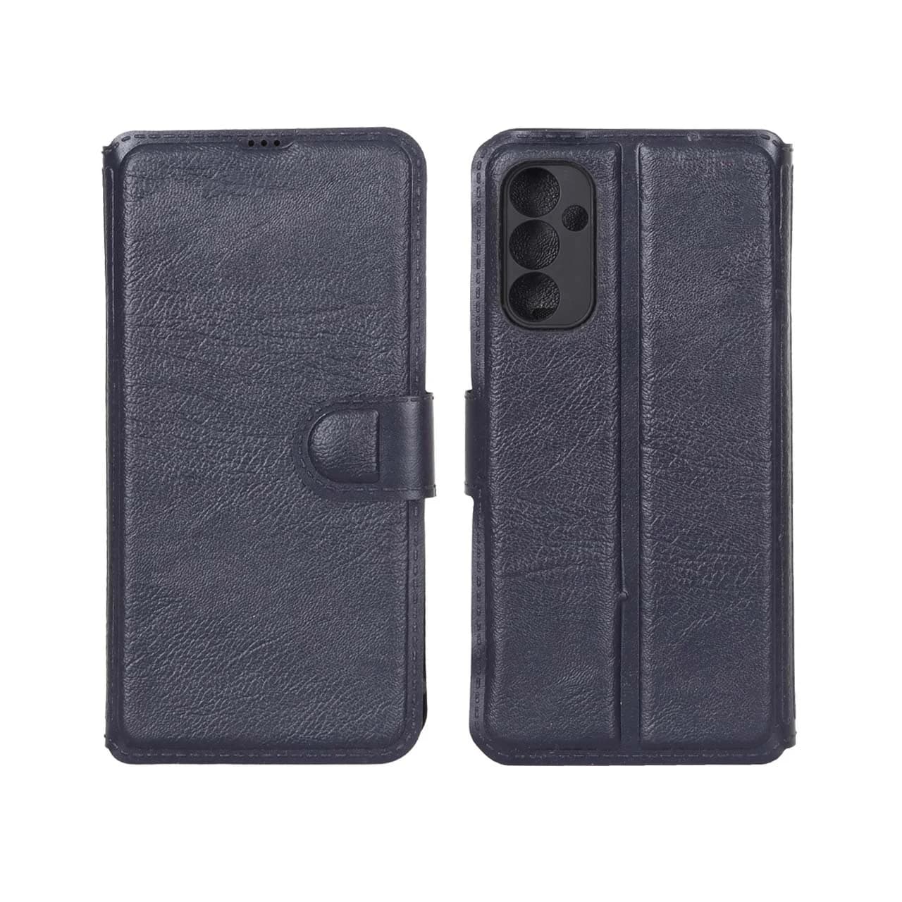 کیف موبایل چرمی مگنتی محافظ لنزدار Samsung Galaxy A14 — تصویر ۳