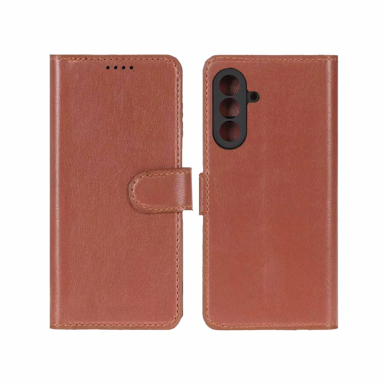 کیف موبایل چرمی مگنتی محافظ لنزدار Samsung Galaxy A17 / A26 — تصویر ۴