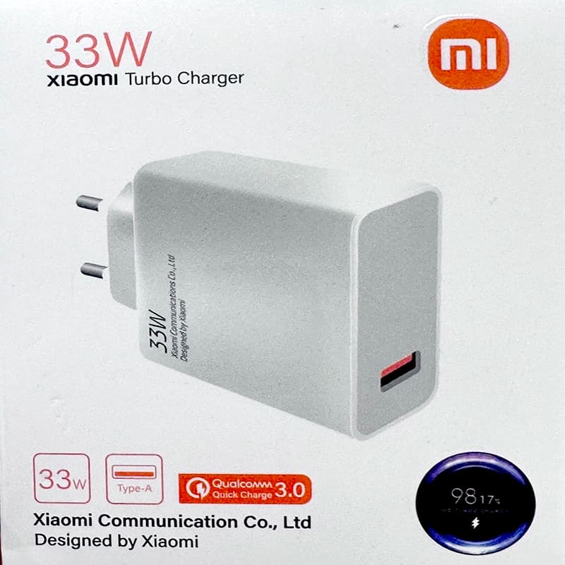 شارژر دیواری 33 وات شیائومی Turbo Charge | بدون کابل، گارانتی 6 ماهه نیکان همراه