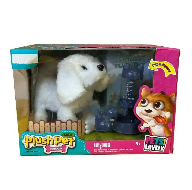 اسباب بازی ناب سل مدل سگ پولیشی متحرک موزیکال کد mini plush pet lovely naab001 به همراه استخوان و ظرف آب مخزن دار مجموعه سه عددی — تصویر ۱۲