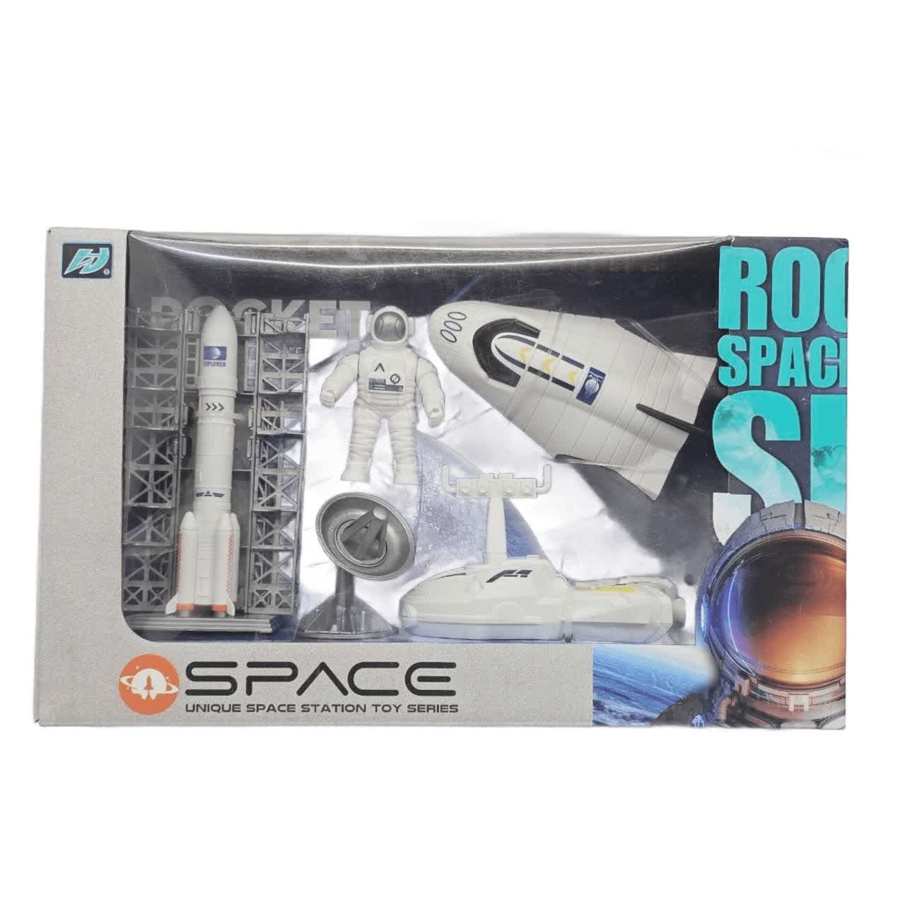 اسباب بازی ناب سل مدل آدم فضایی ، سفینه فضایی ، ماهواره و سکوی پرتاب موشک کد SPACE CRAFT مجموعه 5 عددی — تصویر ۳