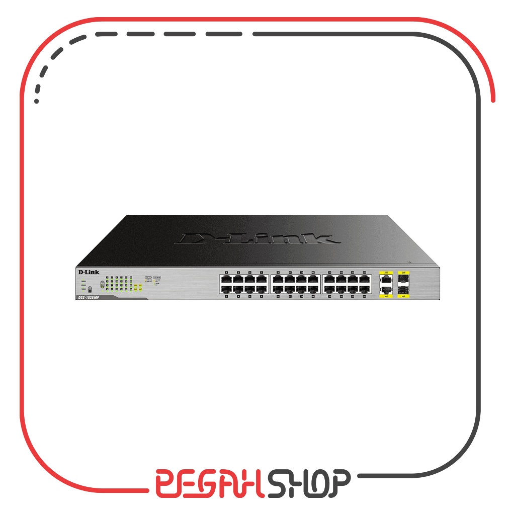 سوئیچ 26 پورت گیگابایتی برند D-LINK مدل DGS-F1026P