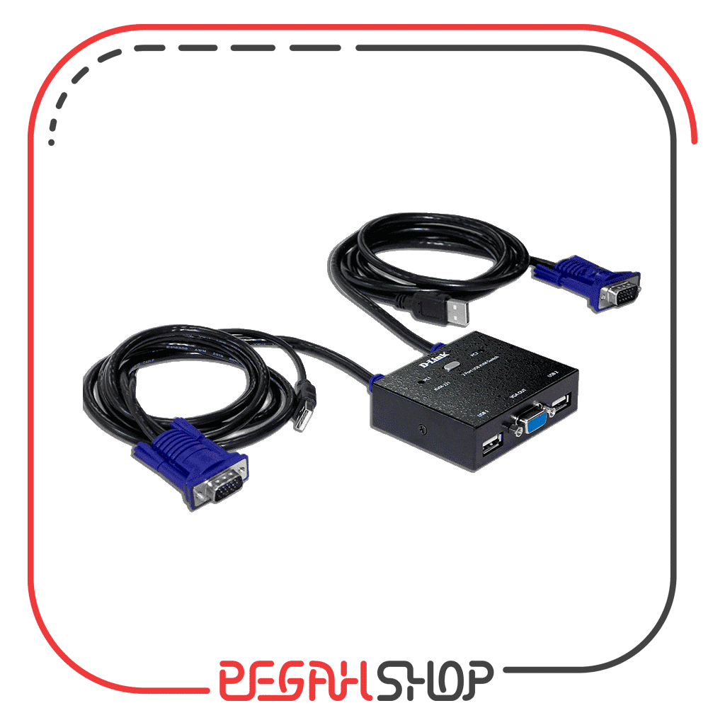 سوییچ ۲ پورت برند D-Link مدل KVM-221
