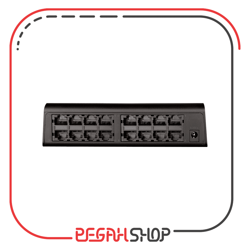 سوییچ ۱۶ پورت غیر مدیریتی و مگابیتی برند DLink مدل DES-1016A — تصویر ۳