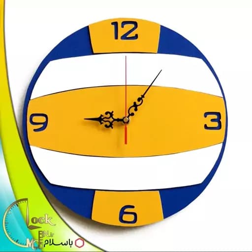 ساعت دیواری توپ والیبال کد 92 فیلبندشاپ مدل 838701