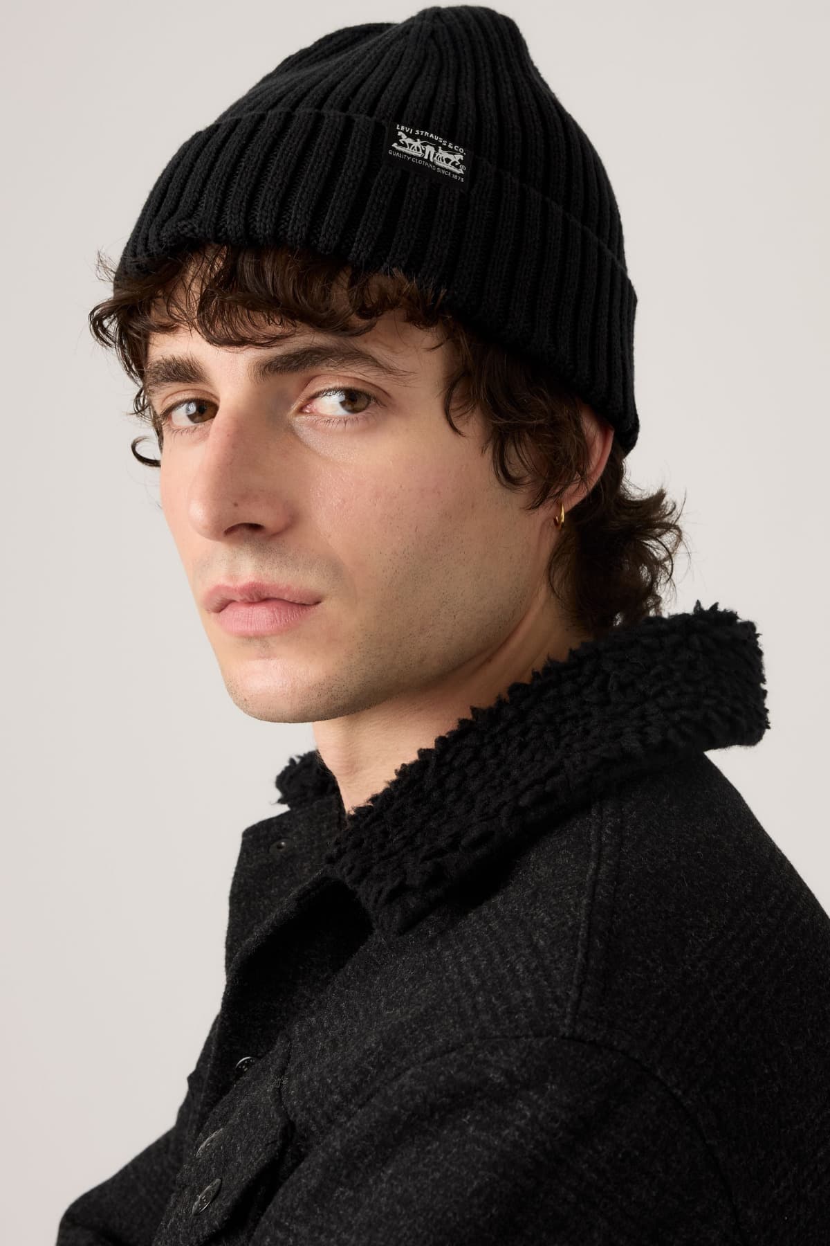 برت/کلاه بافتنی لیوایز مردانه 100% پنبه مشکی راسته | Levi’s 007Z2-0000 VN