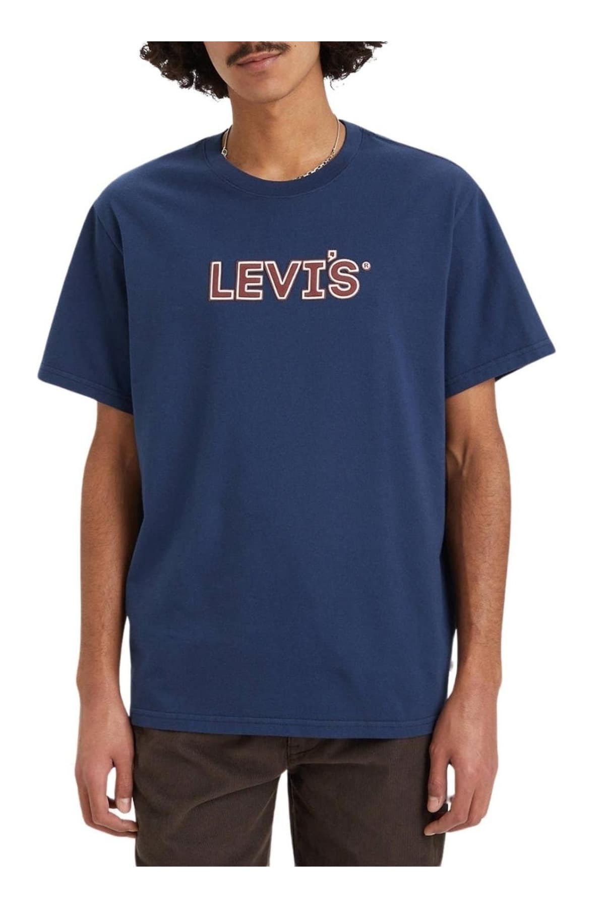 تی شرت لیوایز مردانه پاموک آبی راسته Relaxed/ریلکس Relaxed/ریلکس Daily/روزانه | Levi’s 16143419