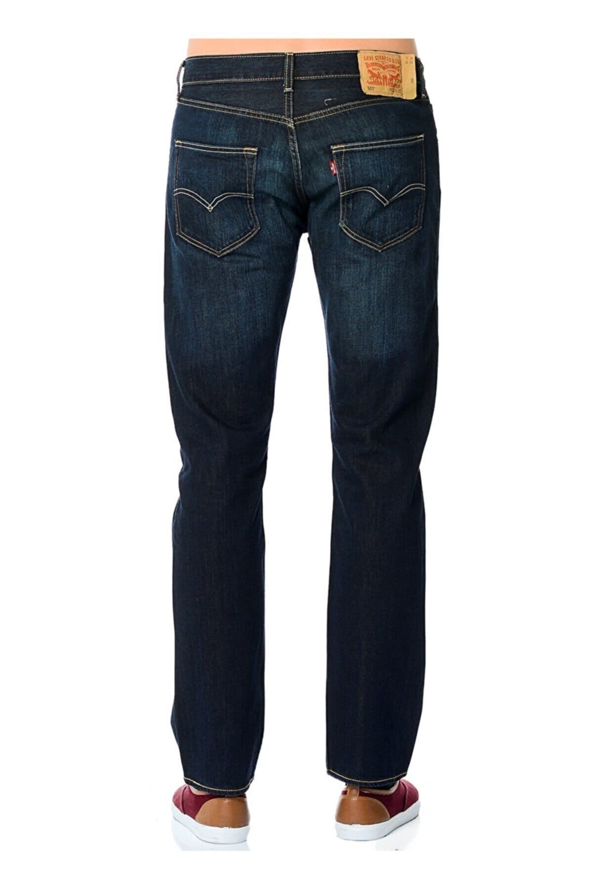 شلوار لیوایز مردانه پاموک آبی سرمه ای فاق نرمال Slim/اسلیم فیت | Levi’s 00501-1722 UM — تصویر ۳