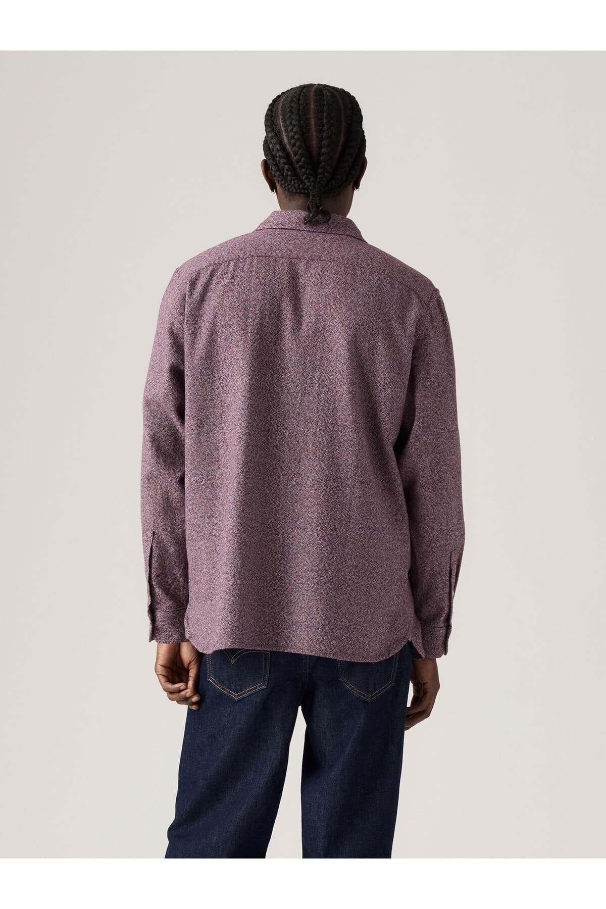 پیراهن لیوایز مردانه 100% پنبه بورگاندی Mikro Desen Relaxed/ریلکس کژوال/روزمره | Levi’s 19573-0271 TR — تصویر ۳