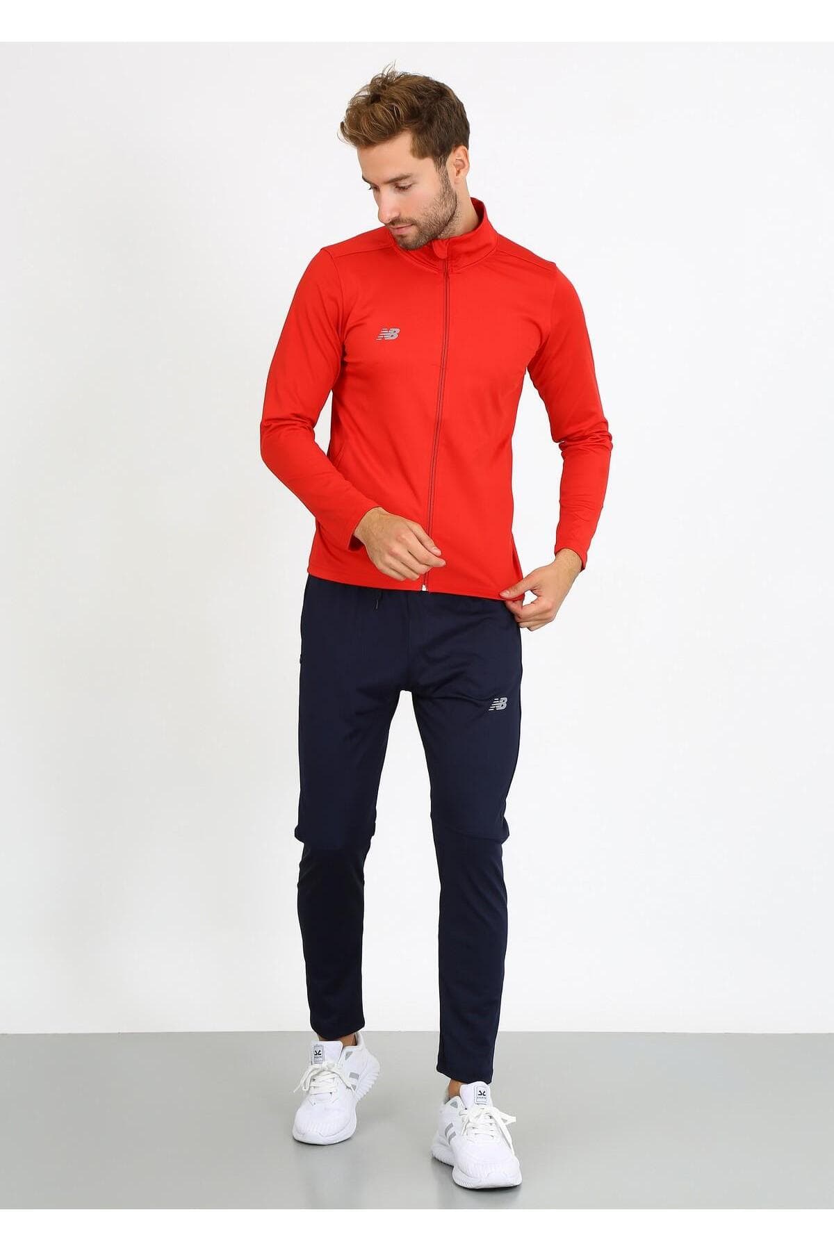 ژاکت اسپرت نیو بالانس مردانه پارچه قرمز اسپرت راسته Regular/رگولار Fitted/فیت اسپرت | New Balance NBTM2102 TR — تصویر ۷