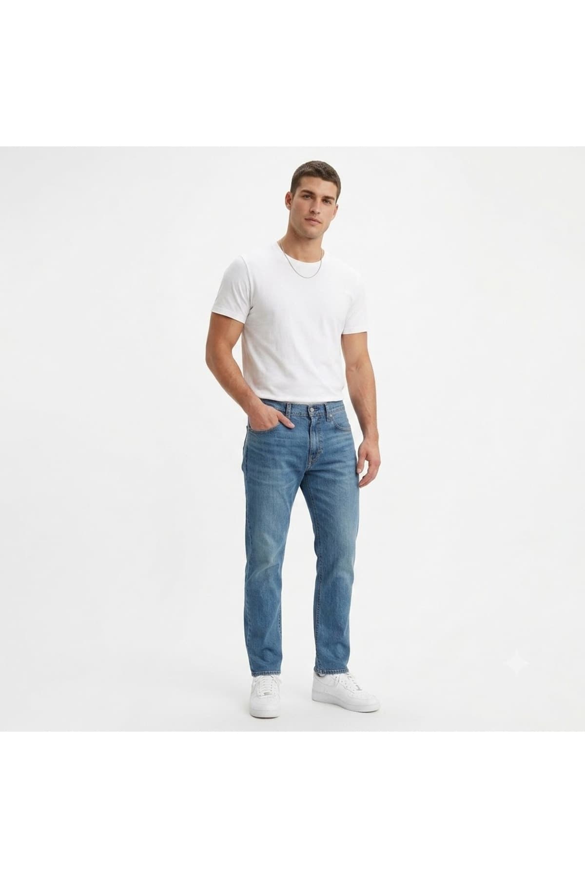 شلوار جین لیوایز مردانه جین آبی راسته Straight/استریج فاق نرمال Straight/استریج کژوال/روزمره | Levi’s 502-1364 TR