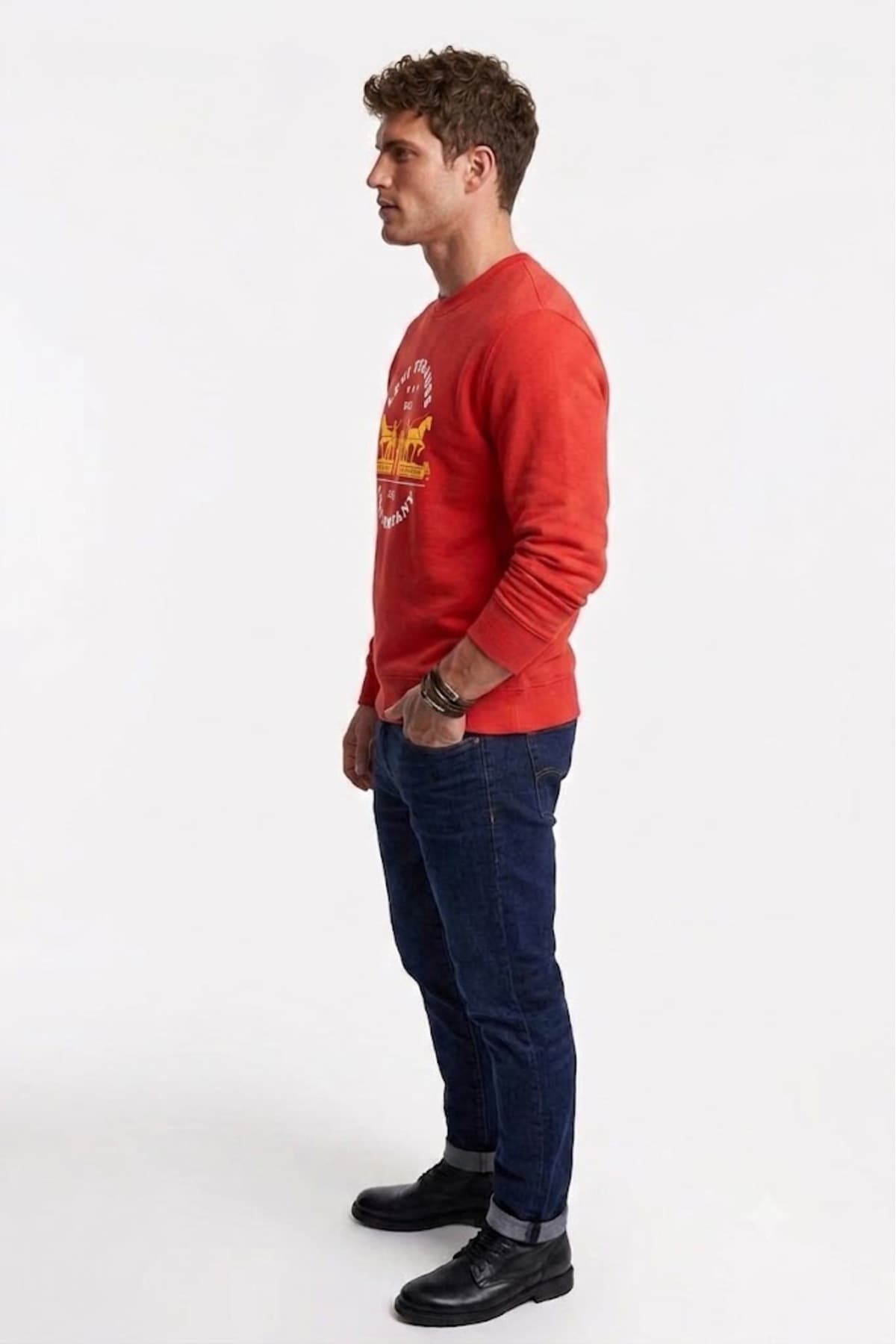 سویشرت لیوایز مردانه 100% پنبه قرمز اسپرت اسلوگان Regular/رگولار Regular/رگولار اسپرت | Levi’s 72346211 TR — تصویر ۳