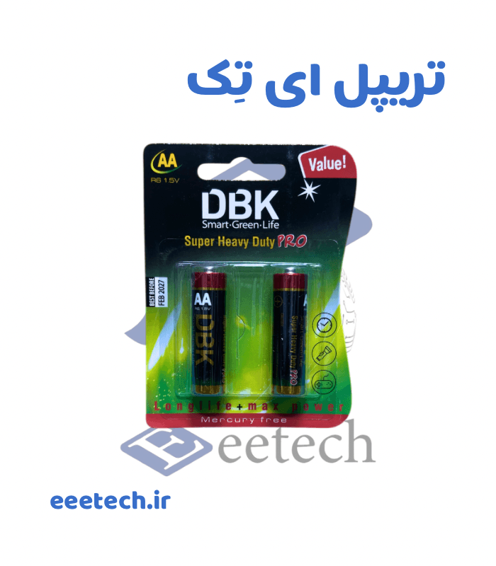 باتری قلمی DBK | کارت 2 عددی | مدل SUPER HEAVY DUTY PRO | سایز AA