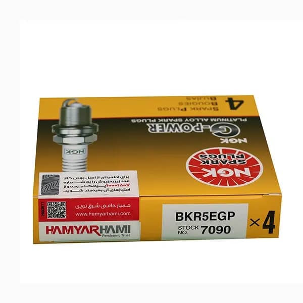 شمع پایه کوتاه سوزنی پلاتینیوم ان جی کی ژاپن 7090 همیارحامی BKR5EGP — تصویر ۲