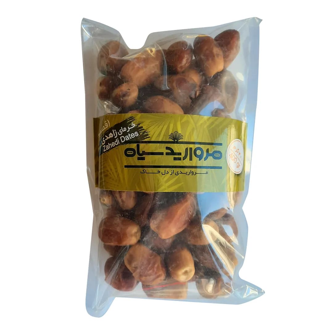 خرما زاهدی مروارید سیاه ۴۰۰ گرمی — تصویر ۲