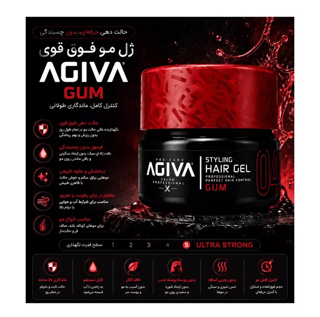 واکس مو آگیوا مدل GUM 04 حجم 200 میلی لیتر — تصویر ۲