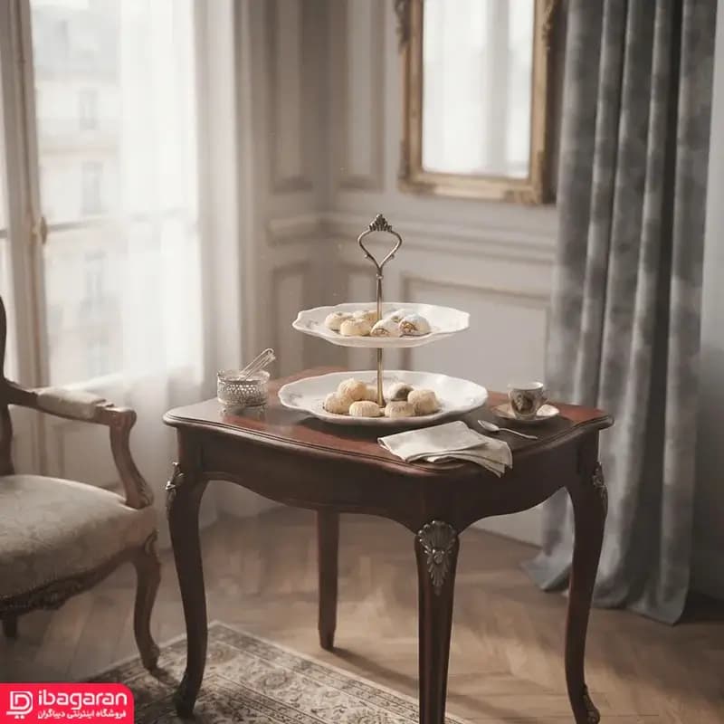 شیرینی خوری 2 طبقه چینی ریور مدل اسکارلت 4978 — تصویر ۸
