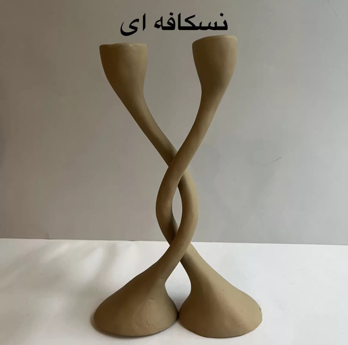 جاشمعی مدل پیچی مناسب شمع استوانه ای مجموعه 2 عددی — تصویر ۴