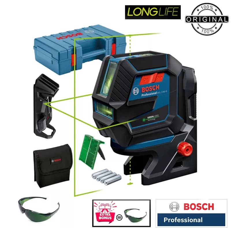 تراز لیزری بوش مدل حرفه ای GCL 2-50 G Box + Full Accessories — تصویر ۸