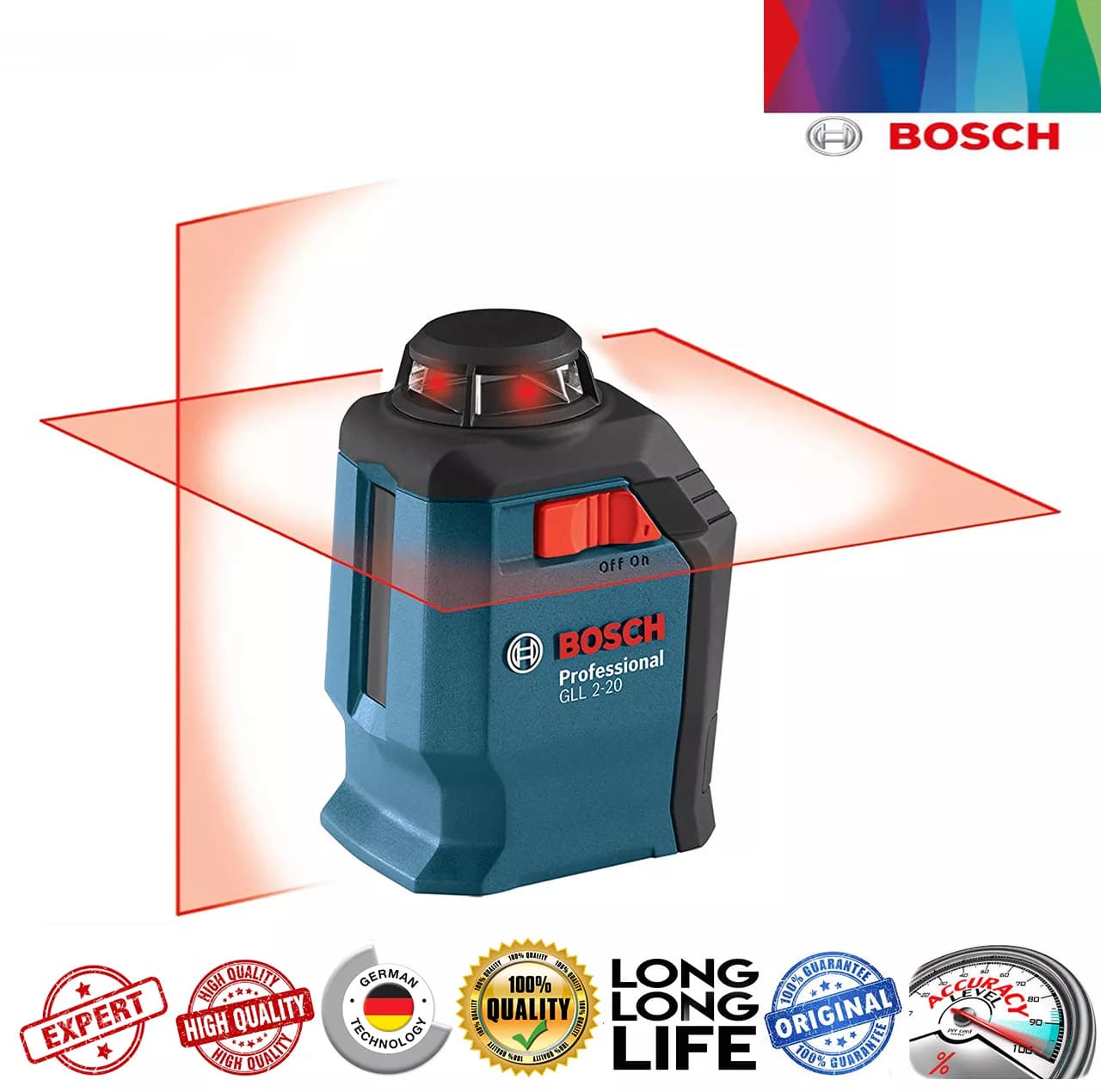 تراز لیزری 360 درجه بوش مدل GLL 2-20 professional — تصویر ۲