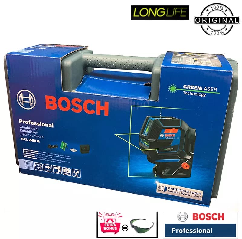تراز لیزری بوش مدل حرفه ای GCL 2-50 G Box BT150 + Full Accessories — تصویر ۷