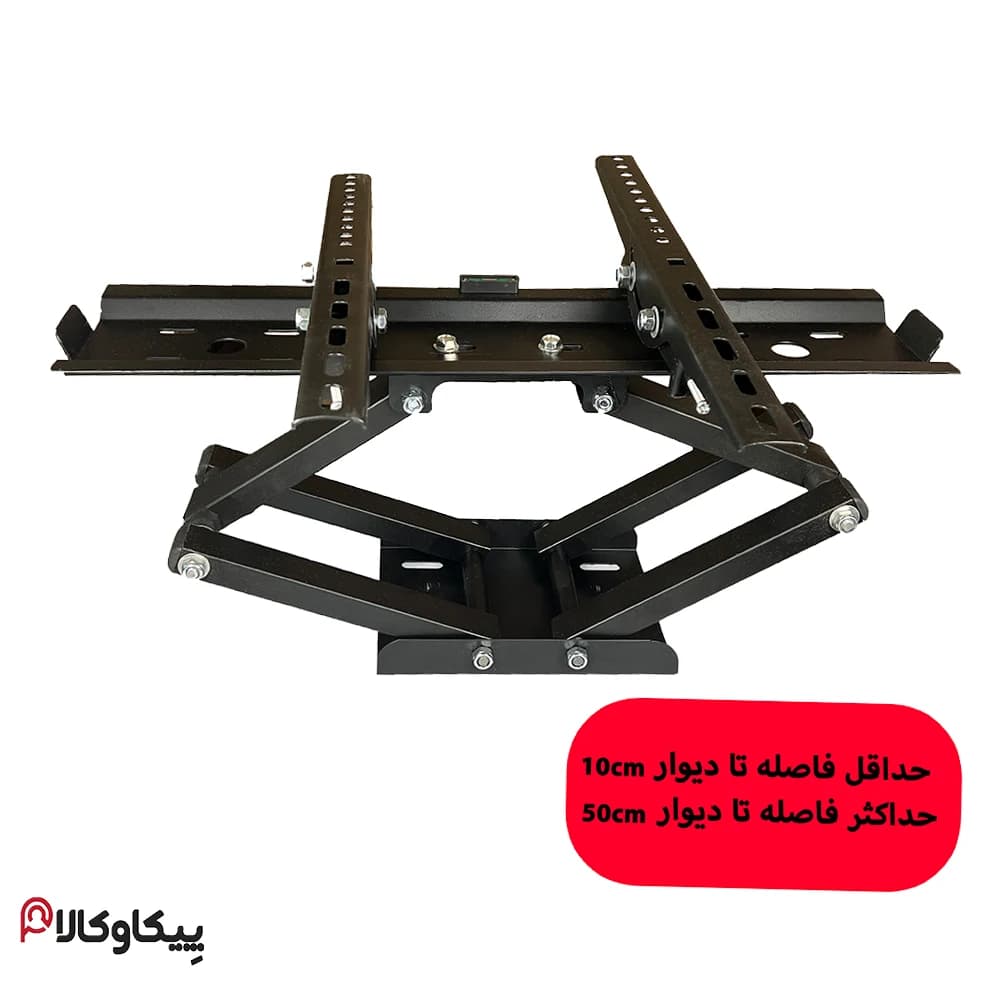 پایه تلویزیون پیکاوپایه PW18 دوبازو سایز 43 تا 65 اینچ با گارانتی 36 ماهه — تصویر ۷